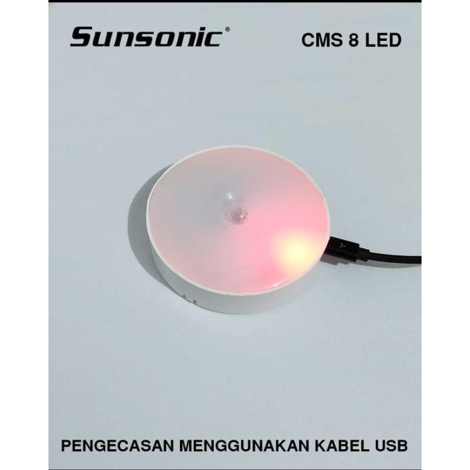 Lampu Sensor Gerak Portable Sunsonic Bisa di Cas Ulang