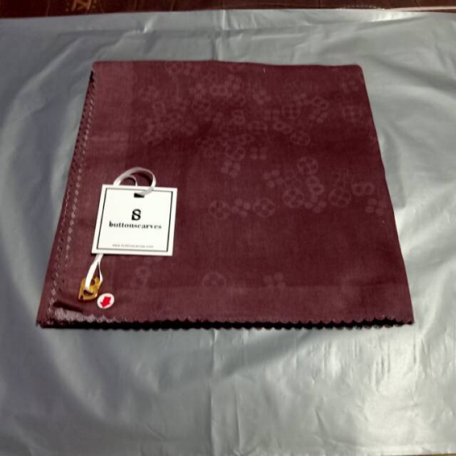 Buttonscarves Monogram Scramble Mauve