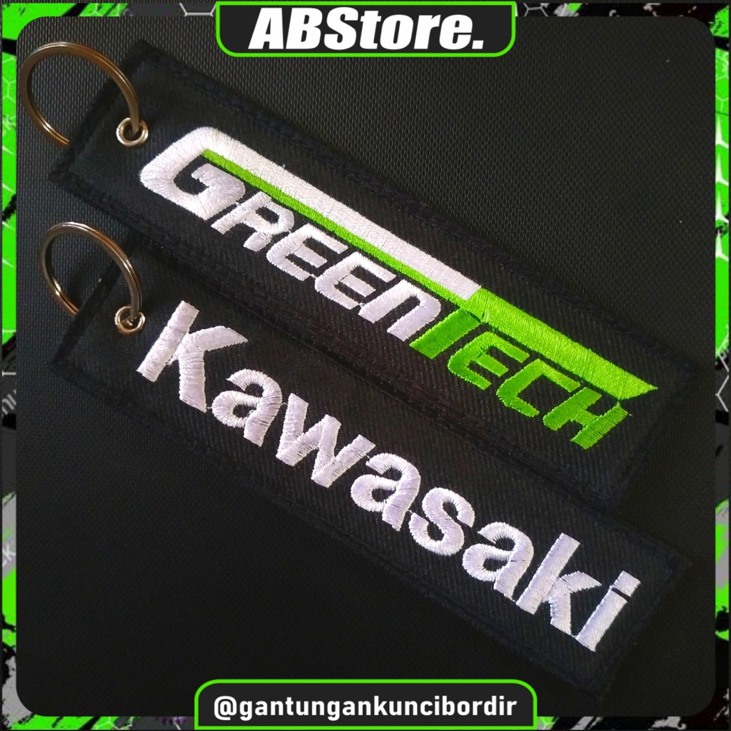 Gantungan Kunci Keychain Bordir Murah Kawasaki Greentech Premium