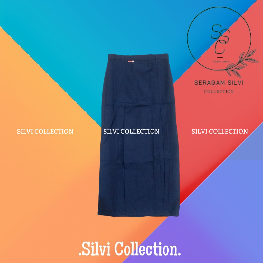 Seragam Sekolah SMP Rok Span Panjang Biru - Seragam Sekolah - Rok Span Biru