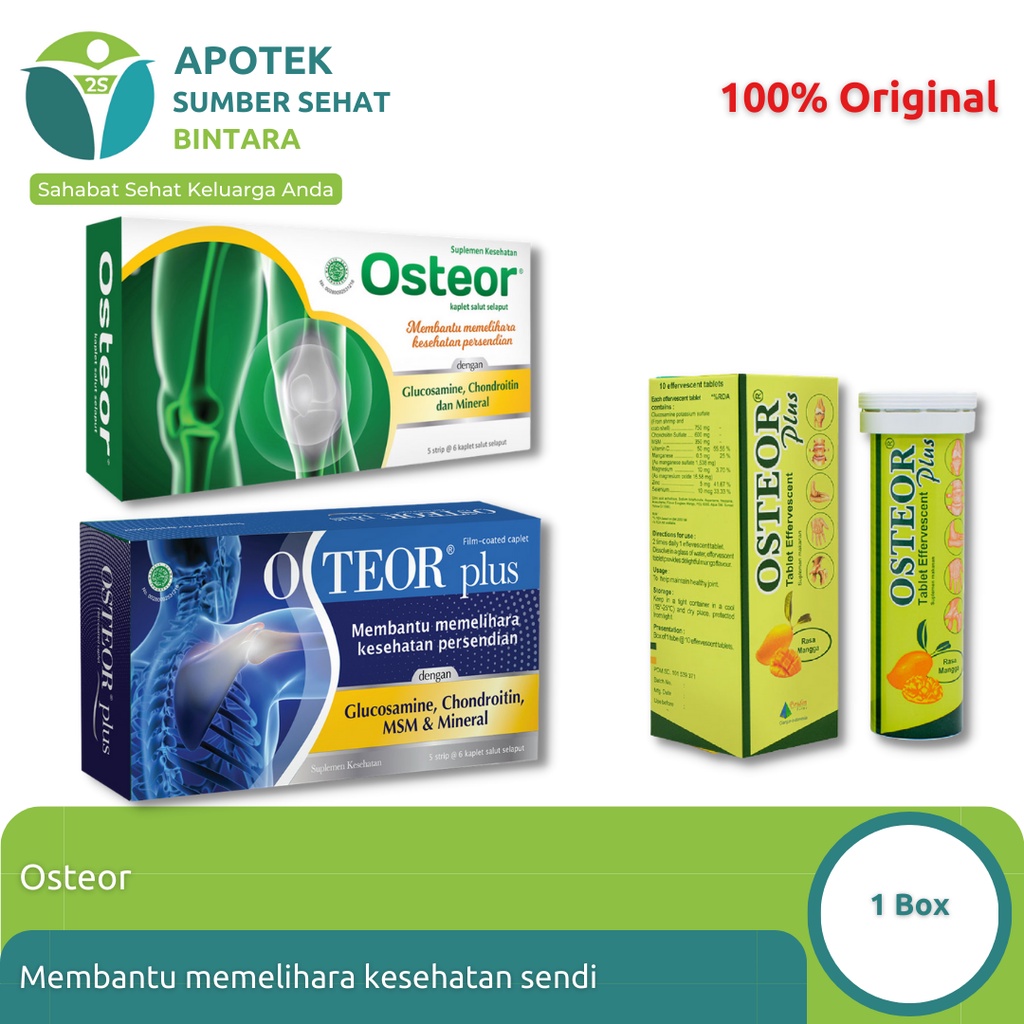 Osteor/Osteor Plus/Osteor Plus Effervescent Vitamin Tulang dan Sendi