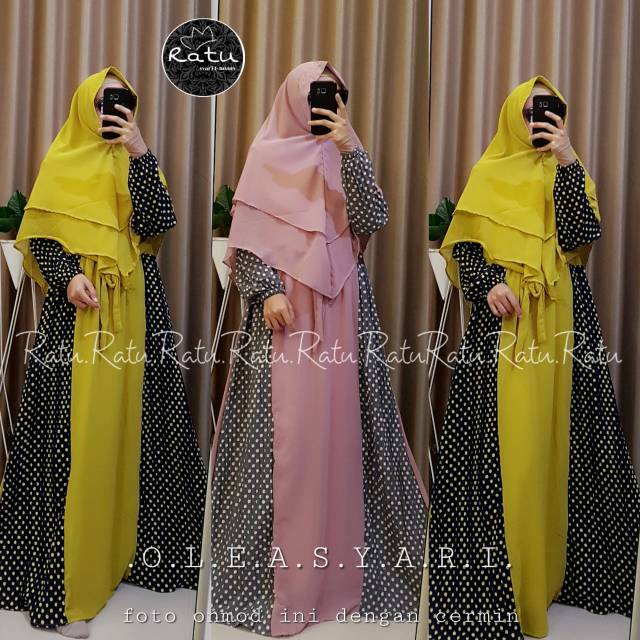 Gamis set hijab olea syari ori ratu
