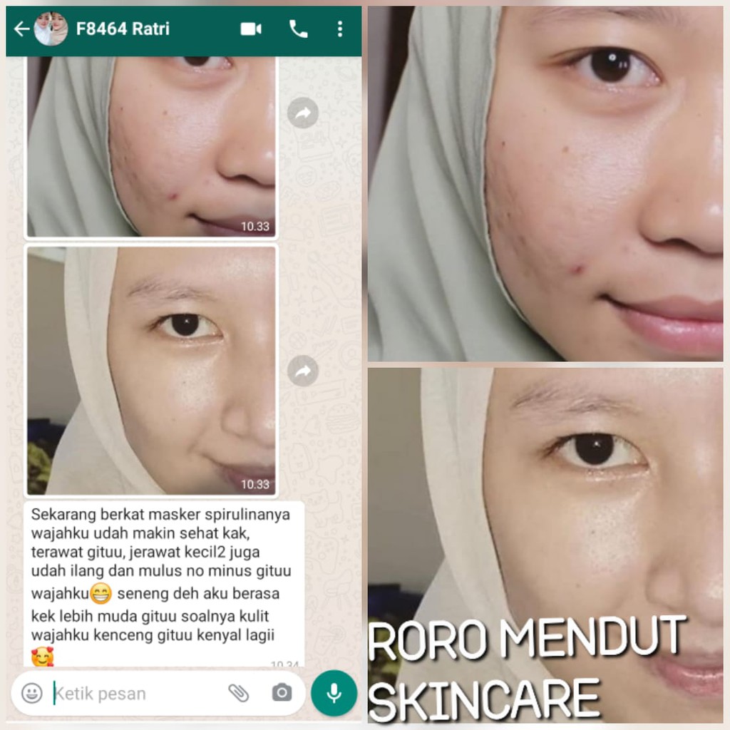 Roro Mendut Masker Spirulina Premium size 40 gr