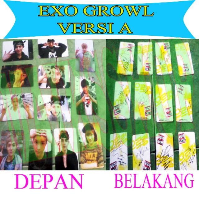 Exo Growl Versi A Photocard Kpop