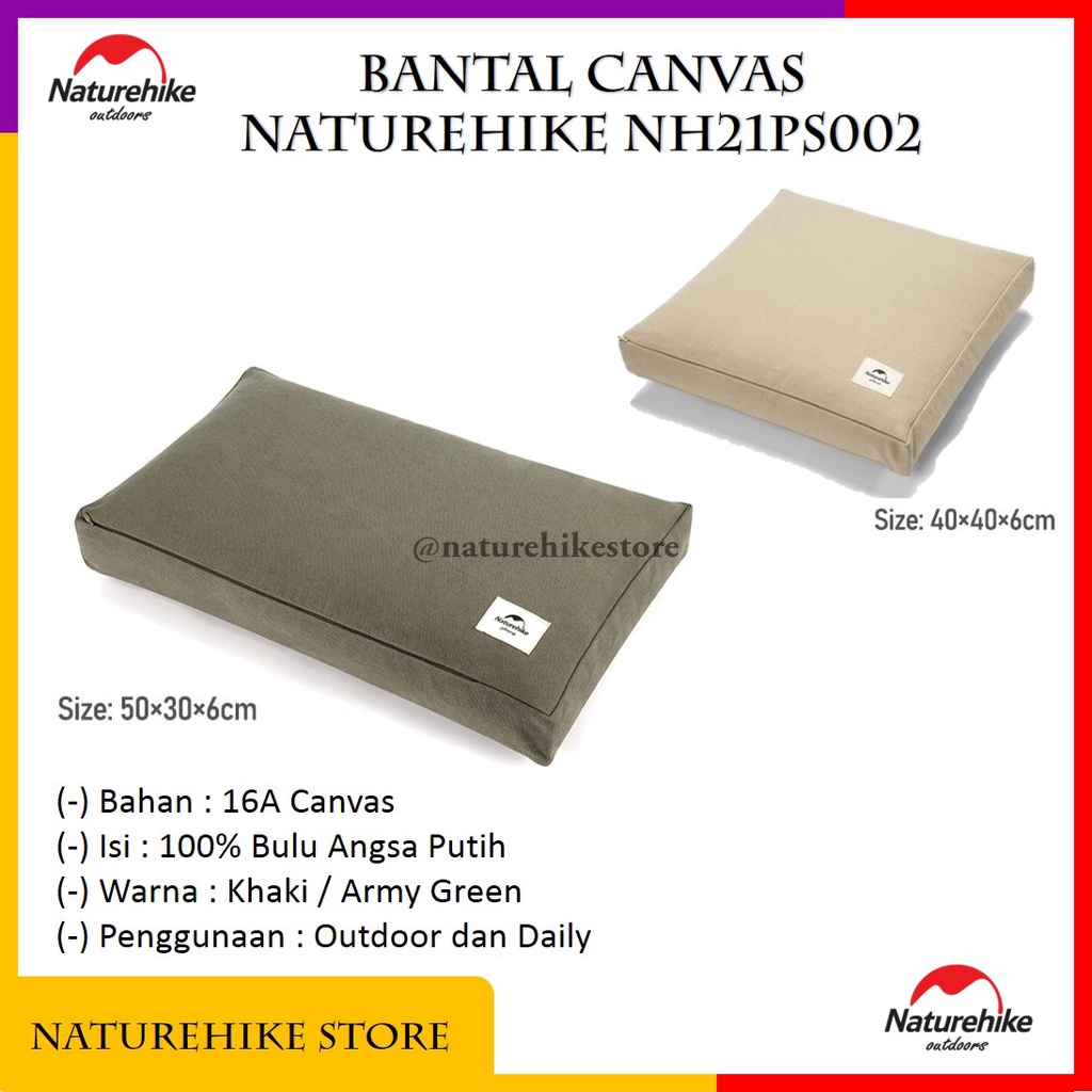 Bantal Tidur Canvas Outdoor Camping Traveling Daily Naturehike NH21PS002