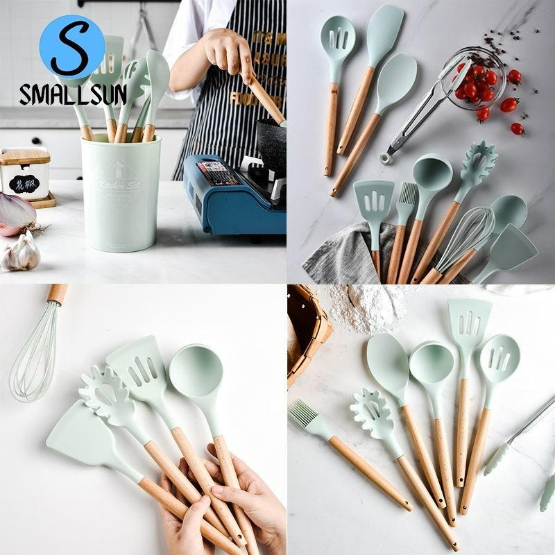 Sillicone Spatula Utensil Set 12 in 1 / Peralatan Masak Goreng Tumis Rebus