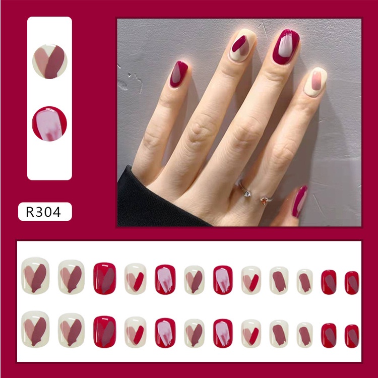 Kuku Palsu Warna Gradasi Pink Untuk Nail Art R301-R350