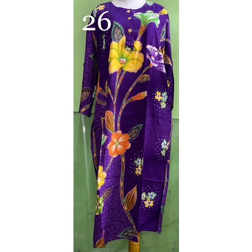 DASTER PENDEK LENGAN 3/4 LD 115CM KENCANA UNGU LABEL BIRU-26