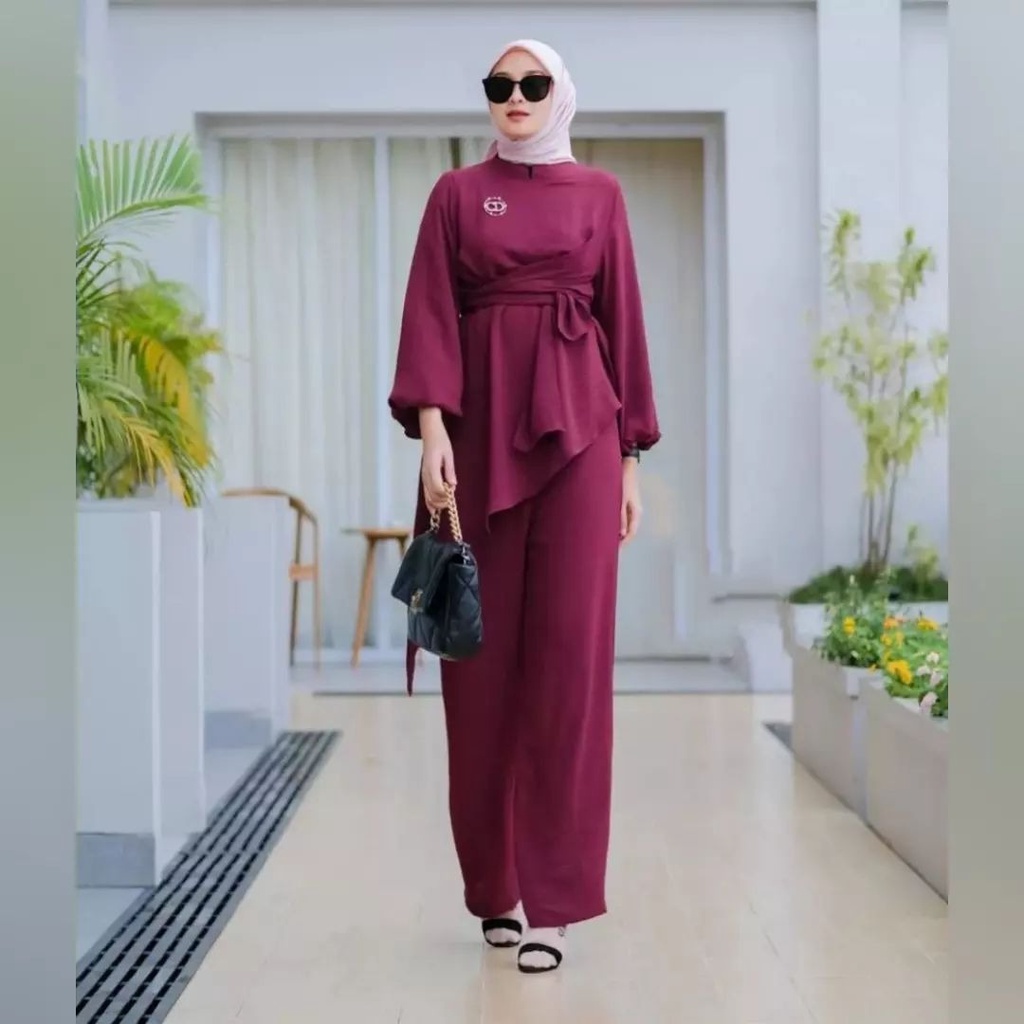 STELAN POLOS PEREMPUAN JESIKA SET KF BAHAN CRINKLE UKURAN L , XL , XXL SETELAN WANITA TERBARU 2023 KEKINIAN / ONE SET BAJU MUSLIM WANITA / SET CRINKLE AIRFLOW MOTFI POLOS / SETELAN KOREAN STYLE JUMBO