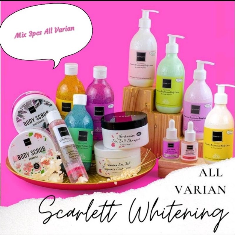 SCARLETT WHITENING PAKET KOMPLIT MIX 3PCS ALL VARIAN