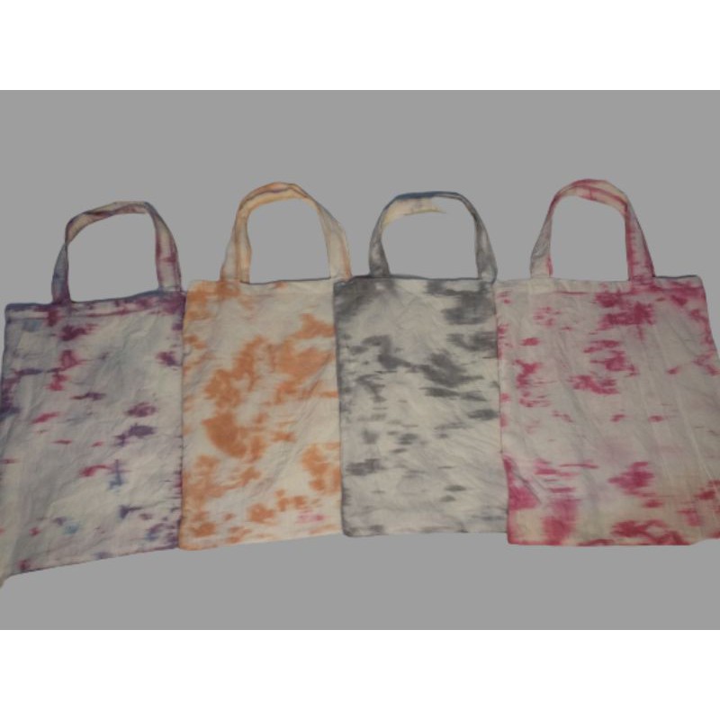 (75gr)  ToteBag Tiedye Crumple - Tas Blacu Tas Belanja Tas Sekolah Tas Serbaguna 35 x 40 cm