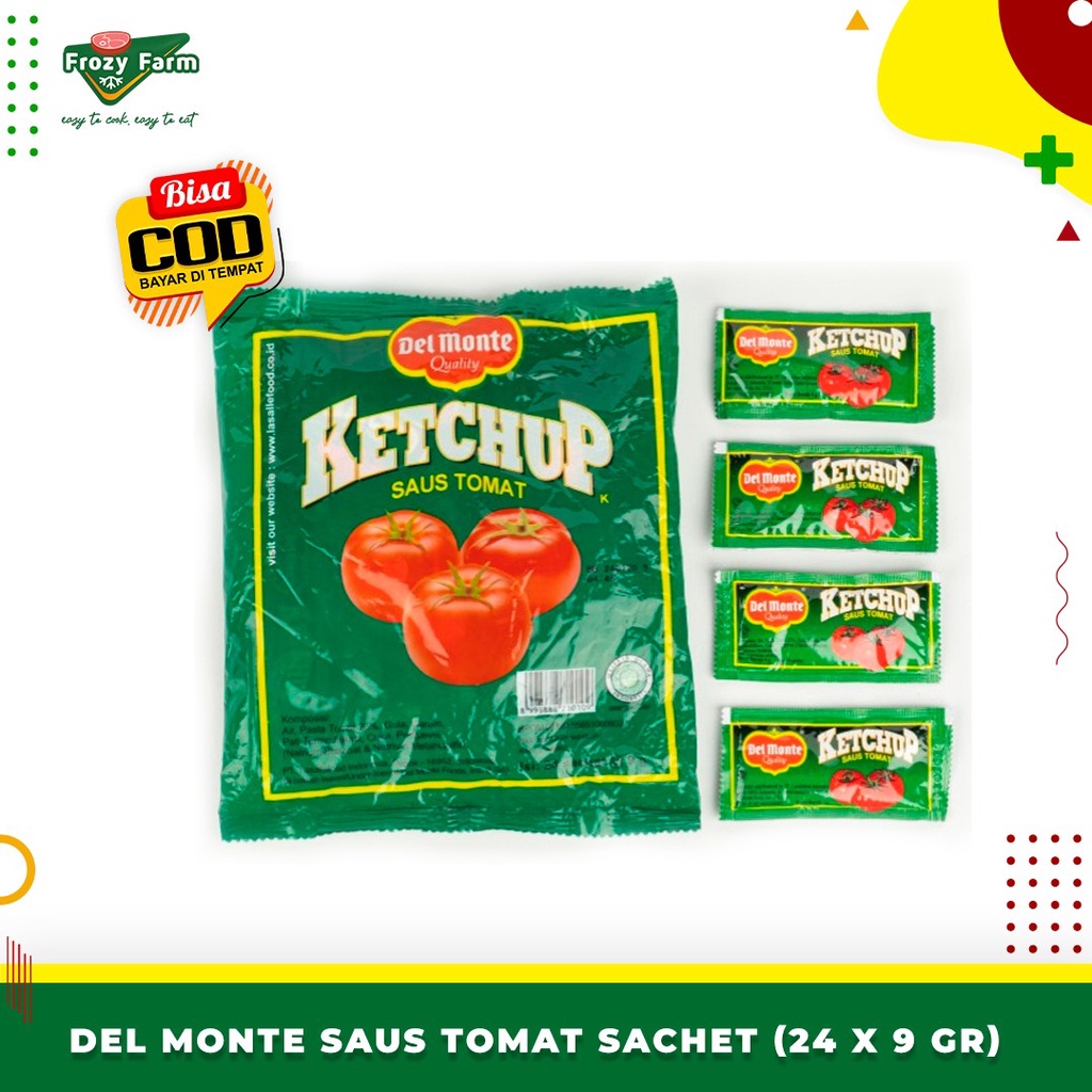 

Del Monte Saus Tomat Sachet 9 Gram Isi 24 / Pack