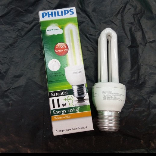 Philips Essential 11Watt Putih/ Kuning (sudah termasuk Bubble Wrap)