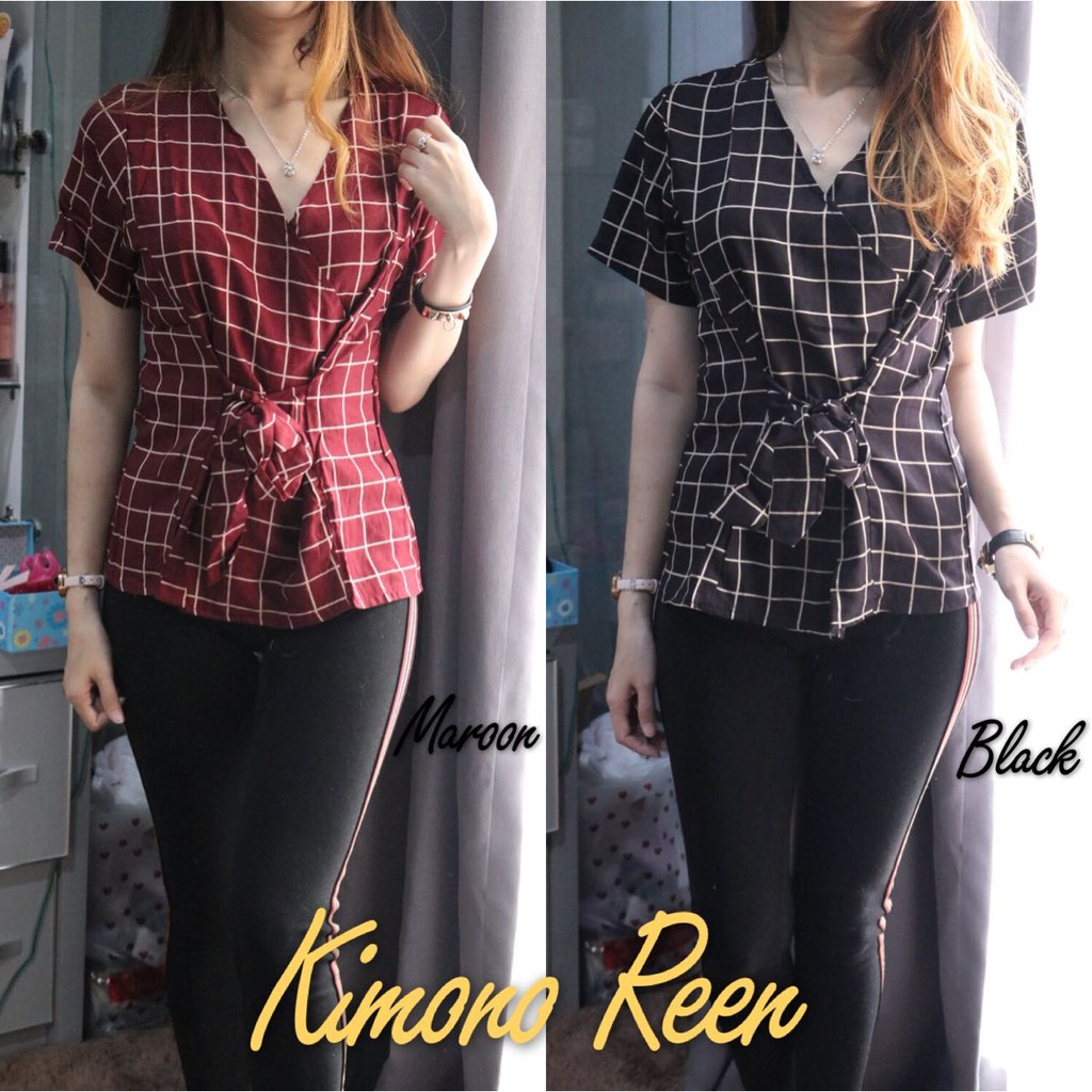 BC Kimono reen - Kimono Kotak / Atasan Kimono Murah / Kimono Top Terlaris / Baju Premium / Kekinian