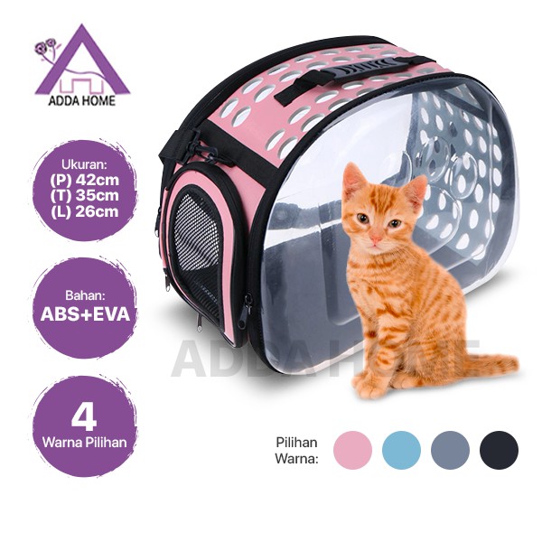 Adda Home - Tas Travel Lipat Peliharaan Anjing Kucing Hewan Transparan