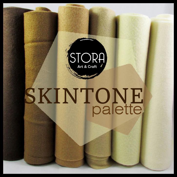 

SKINTONE PALETTE - KAIN FLANEL / FELT TAIWAN / KAIN IMPORT 5+1 WARNA