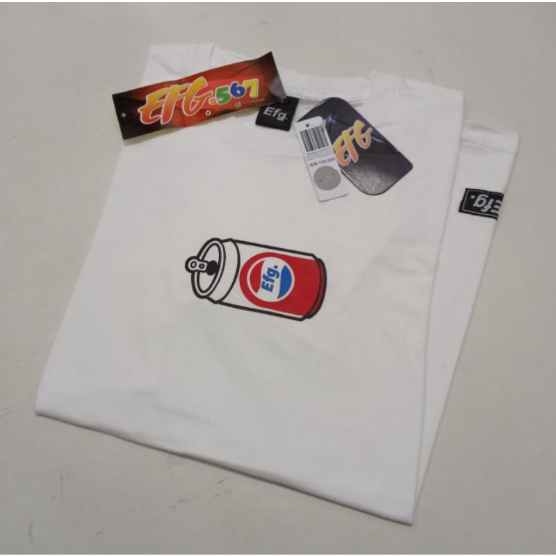KAOS BAJU T SHIRT ATASAN DISTRO EFG DRINK MINUMAN KALENG PUTIH USA L XL COWOK CEWEK LAKI LAKI PEREMP