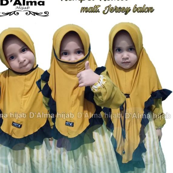 Terbaik Niqob anak 3in1 REMPEL KOMBINASI/ jilbab anak lucu murah Kualitas Top♜❈