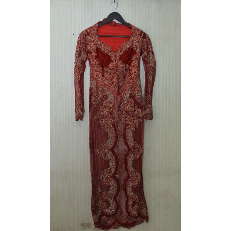 KEBAYA PENGANTIN MERAH MAROON
