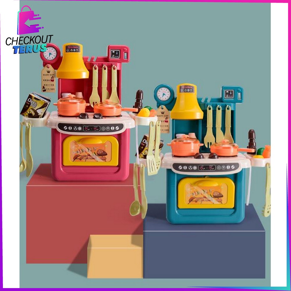 CT M260 Mainan Anak Perempuan Masak Masakan Isi 36PCS Lengkap Kitchenware 8038 Mainan Anak Kitchen Set Mini