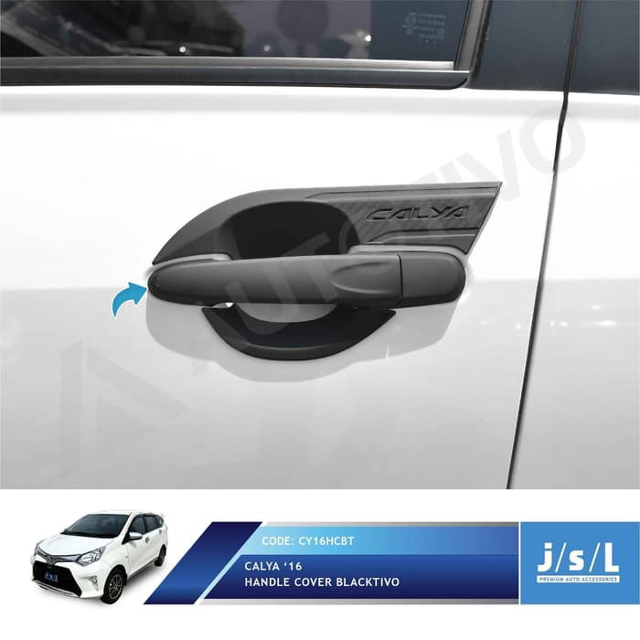 Cover Pegangan Pintu Calya / Sigra Handle Cover Blacktivo