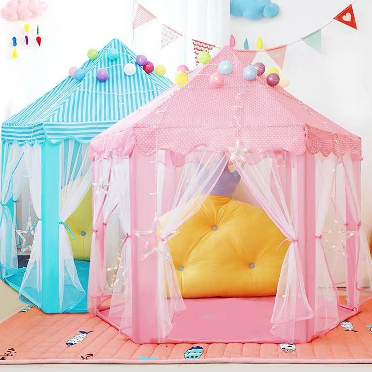 Tenda anak tenda mainan anak Princess Model Rumah Indoor Outdoor Portable Muat sampaai 5 anak