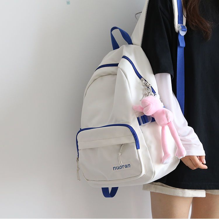 Sera Mori Hit Warna Baru All-Match Tas Sekolah Wanita Mahasiswa Jepang dan Korea SMA Ransel Pria Warna Solid Ransel Bahu Wanita