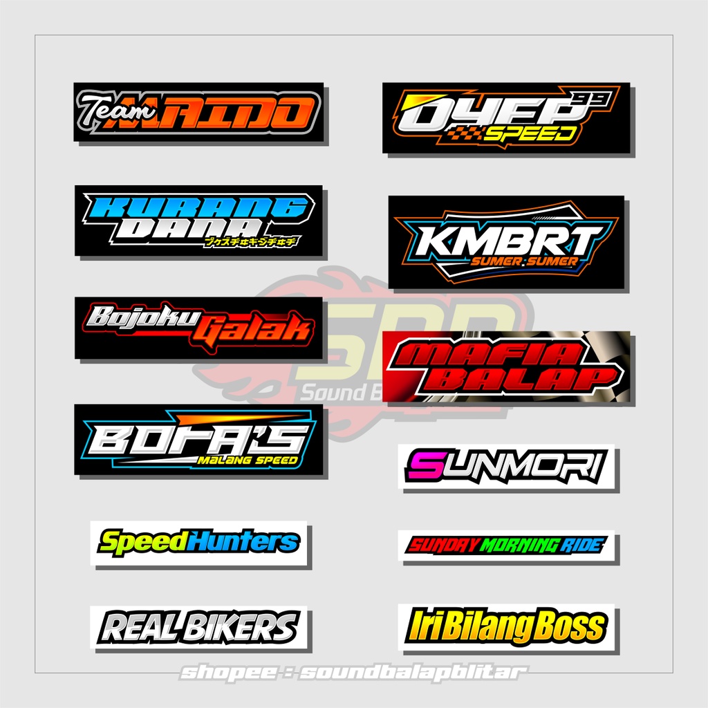 Stiker Herex Motor Racing Anti Air - CB Sunmory Team Maido Kurang Dana (bijian)