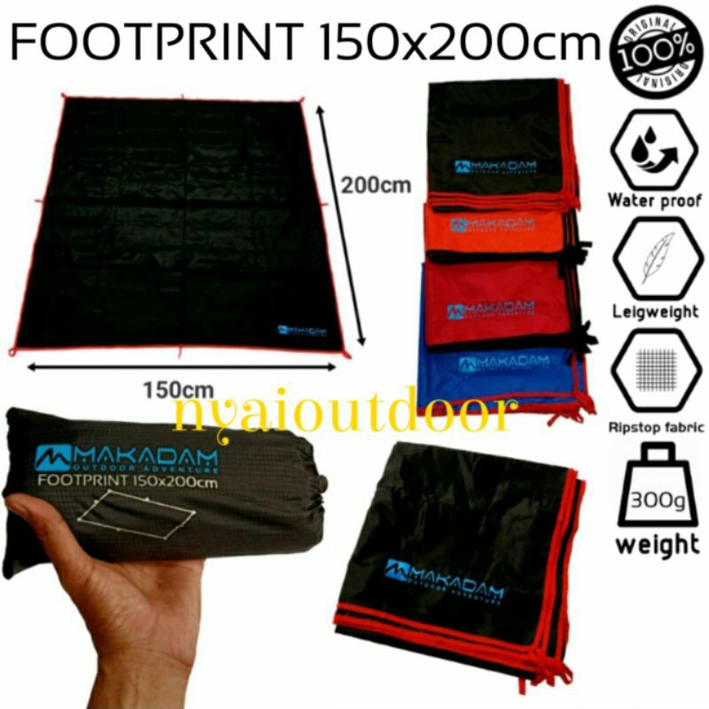 footprint alas tenda 2 3 orang 150x200cm