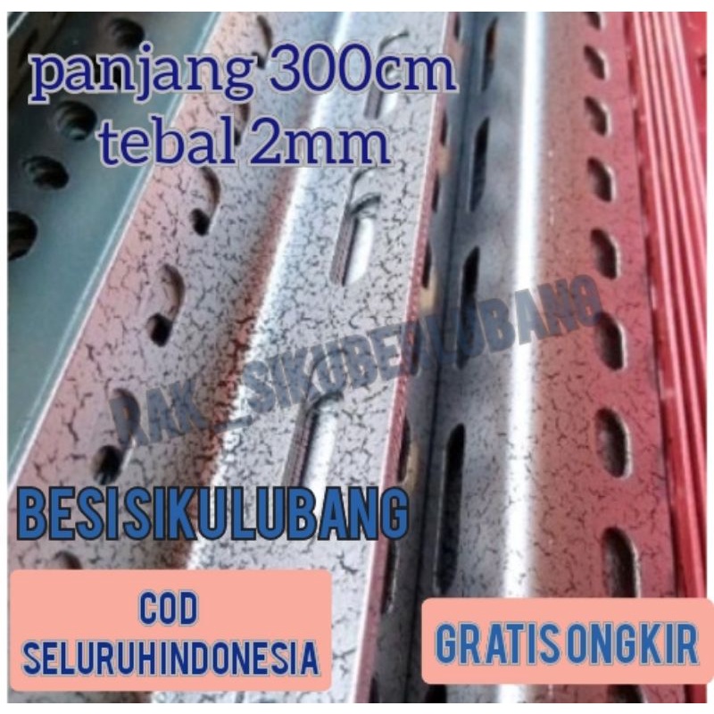 besi siku lubang 3meter 4cmx4cm harga grosir warna hamertune