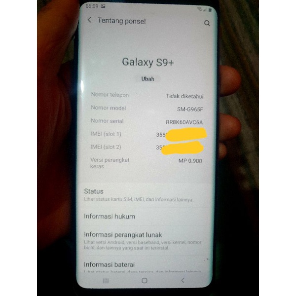 mesin samsung s9 plus normal