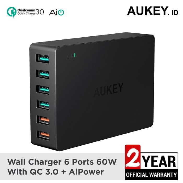 Aukey Charger 6 Port USB Quick Charge 3.0 &amp; AiPower - PA-T11