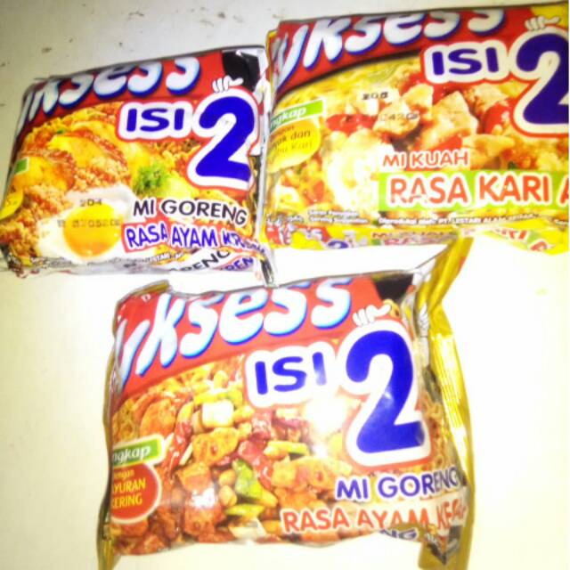 

Mi sukses isi 2 rasa ayam kremes, ayam kecap & kari ayam