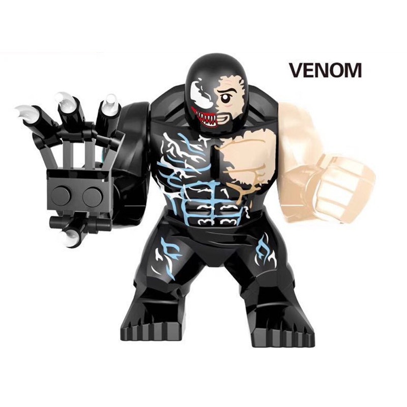 1pc Mainan Balok Bangunan Model Avengers Venom Spiderman Bahan ABS Untuk Hadiah Anak