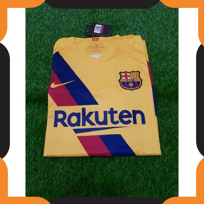 {COD}119 KAOS BAJU  JERSEY BIG SIZE JUMBO XXL 2XL BARCELONA_ AWAY COLLAR SPORT GRADE ORI IMPORT