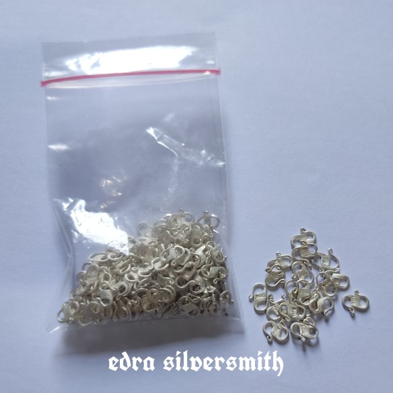 Kait/Kokot perak untuk Kalung dan Gelang