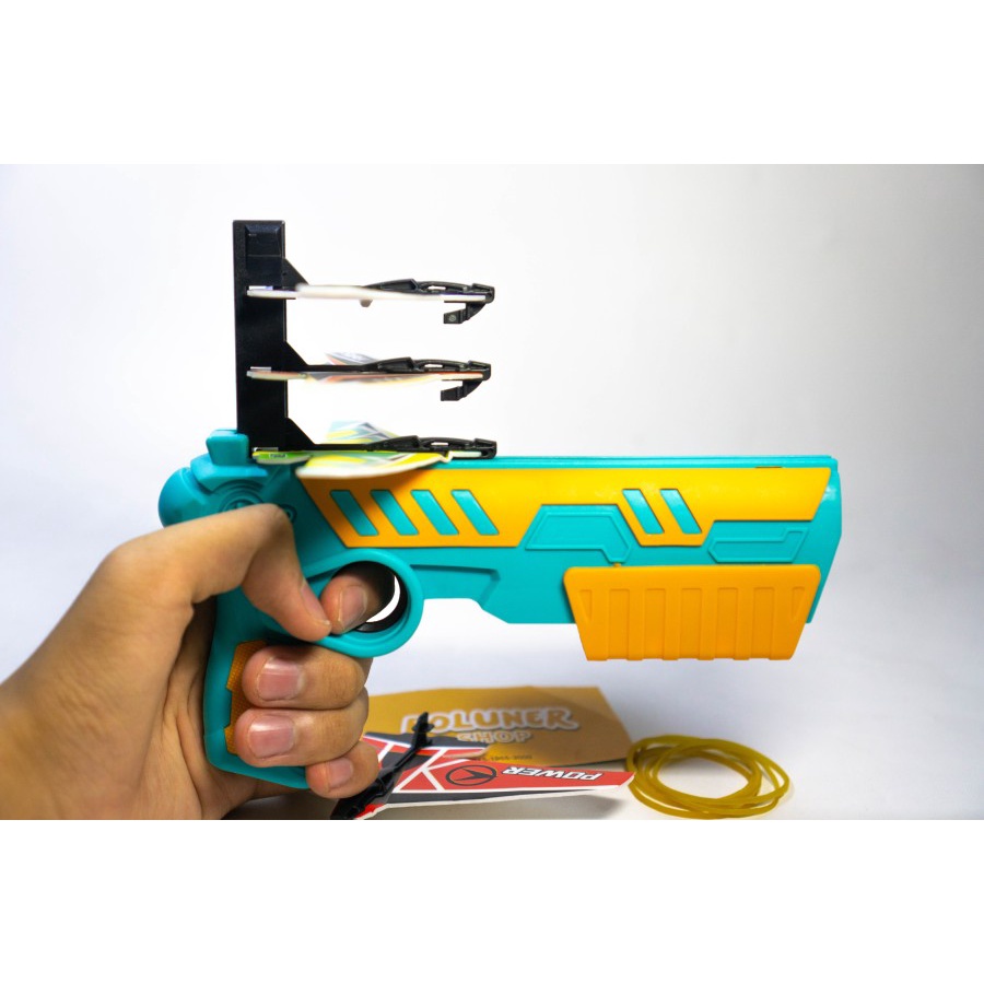 Mainan Tembakan Plane Launcher Air Battle Pistol Pesawat Terbang Anak