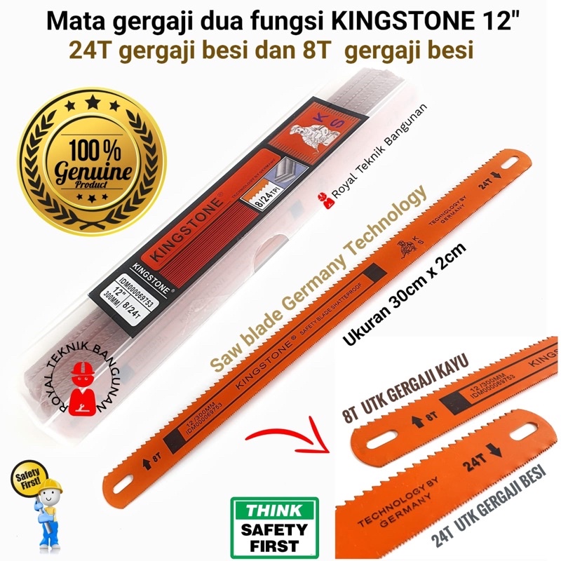 Mata Gergaji Besi Kayu 12" inch 300mm Flexible 2 sisi 8T 24T Germany Technology / Original Double Ma