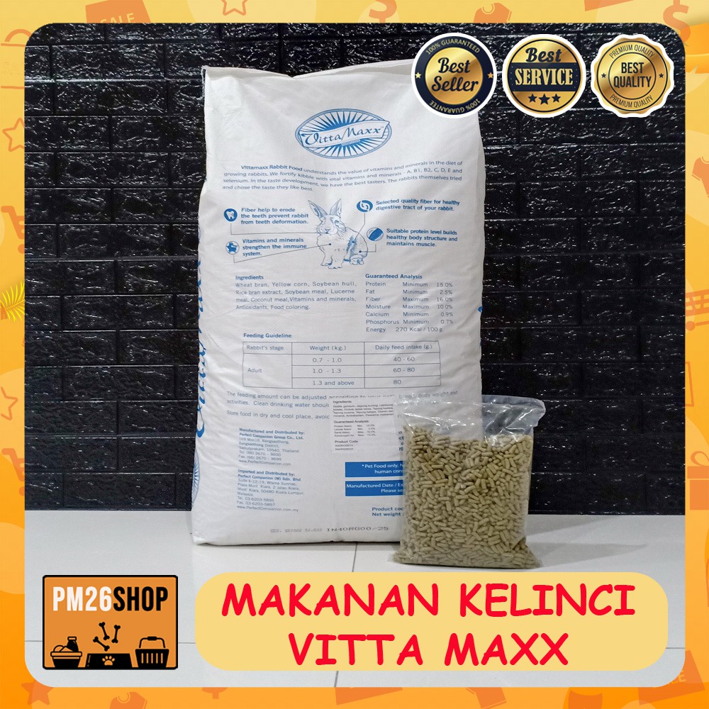 Makanan Kelinci Vitamax Vitta Maxx Vittamaxx Repack 1 Kg