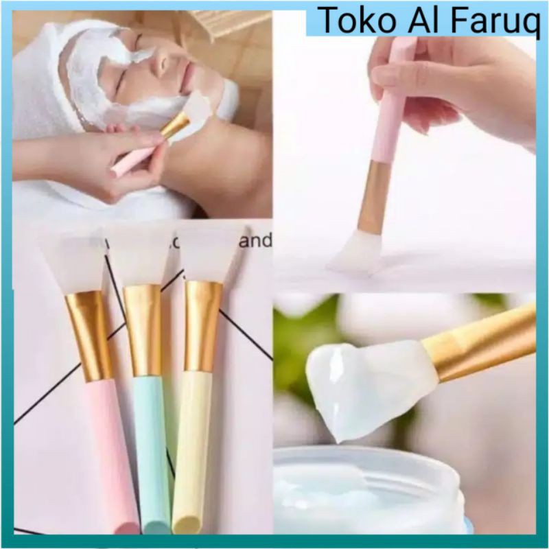 Kuas Masker Silikon Bening Silicone Transparan Make Up Brush