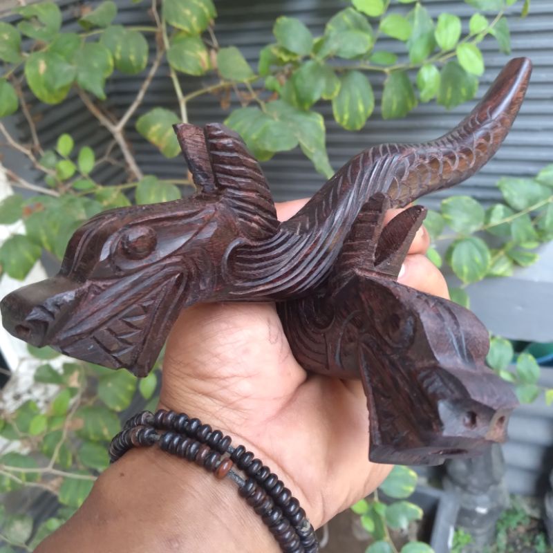 Once galih asem ukir naga full galih 20cm
