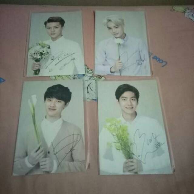 Postcard Exo Nature Republic Baekhyun Kai Sehun Kyungsoo