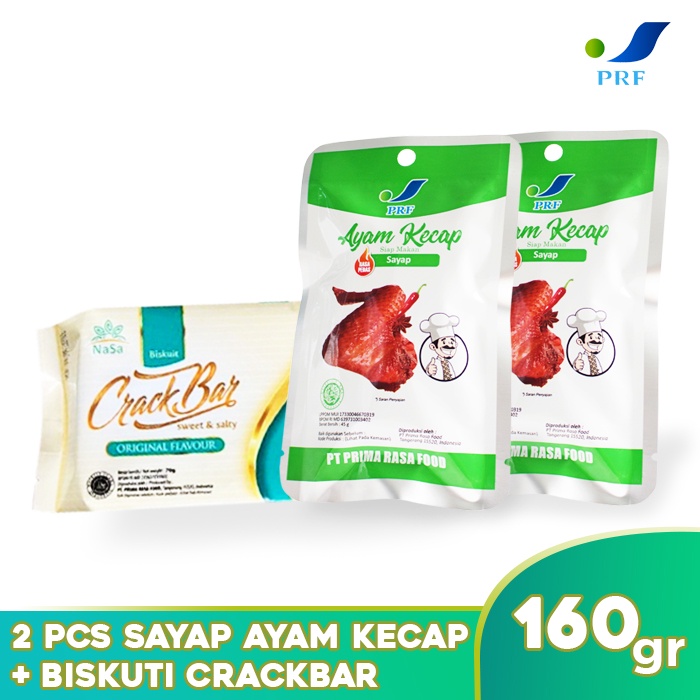 

2 PCS Sayap Ayam Kecap + Biskuit Crackbar Siap Makan - Makanan Siap Saji - Makanan Instan - PRF