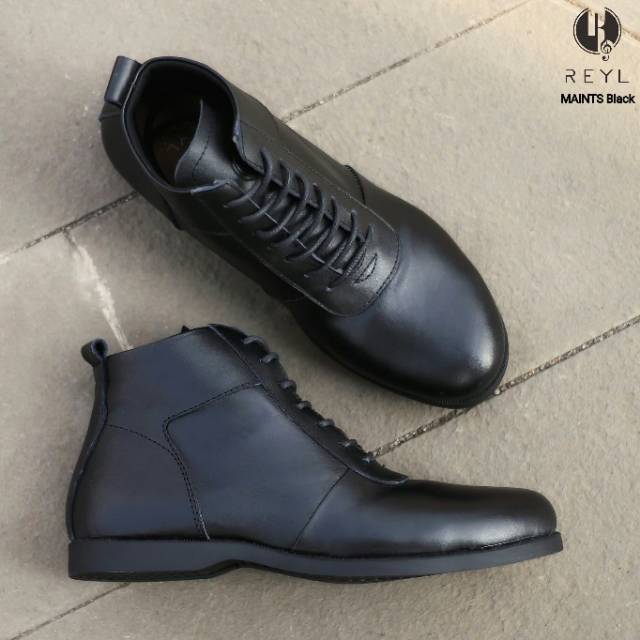 MAINTS - REYLMAN | Sepatu Boots Kulit Asli Pria Series Klasik Kasual Santai Kerja Bikers Touring