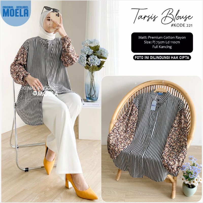 TARSIS BLOUSE LD 110cm // ATASAN WANITA ORIGINAL BERLABEL // BY MOELA-221