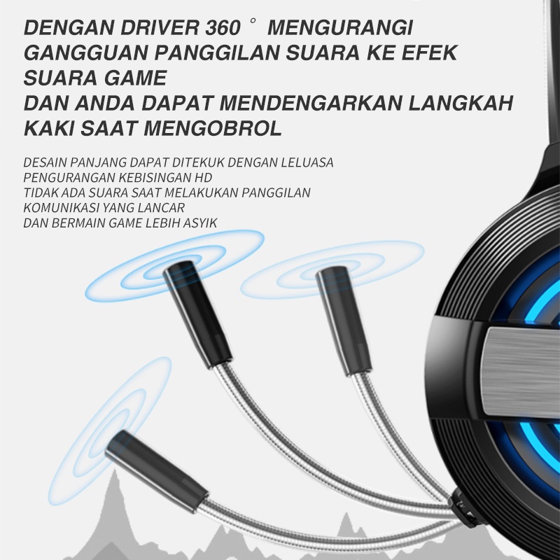 Headset komputer/headset bass/headset gaming profesional/headset warna-warni/headset kabel antarmuka USB/headset dengan mikrofon