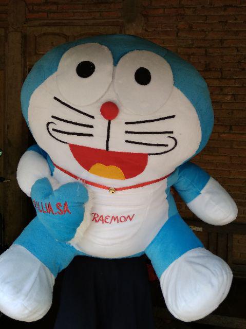  Boneka  Doraemon  Super Jumbo  Bordir Love nama Shopee  