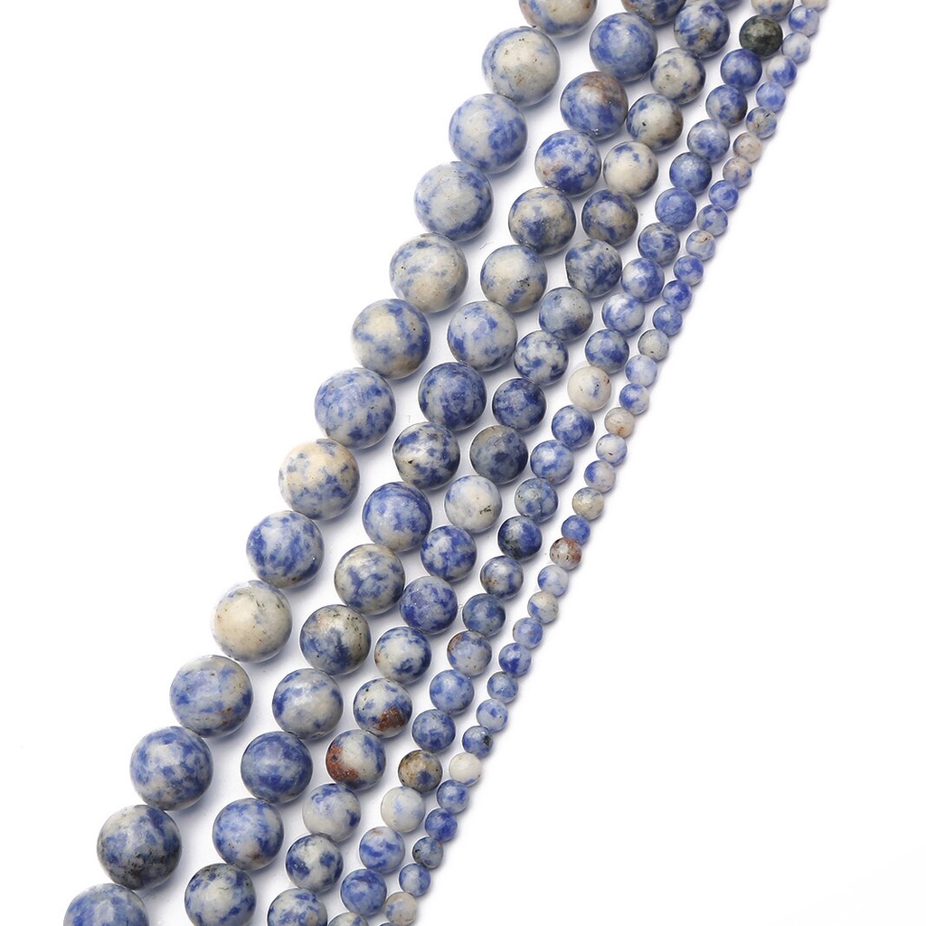 32-89 pcs Hot Jual Natural Blue Sodalite Stone Beads, Diameter 4/6/8/10/12mm, Diameter lubang sekitar 1mm, digunakan untuk Membuat Perhiasan DIY Strand