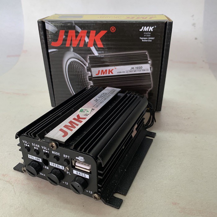 Power Amplifier Aktif JMK 102D 2 Chanel Stereo Bluetooth USB MP3 FM
