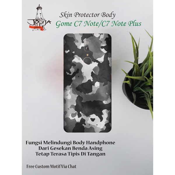 Dapat 2pcs Garskin Hp Gome C7 Note dan C7 Note Plus Motif camo - Free Custom Via Chat